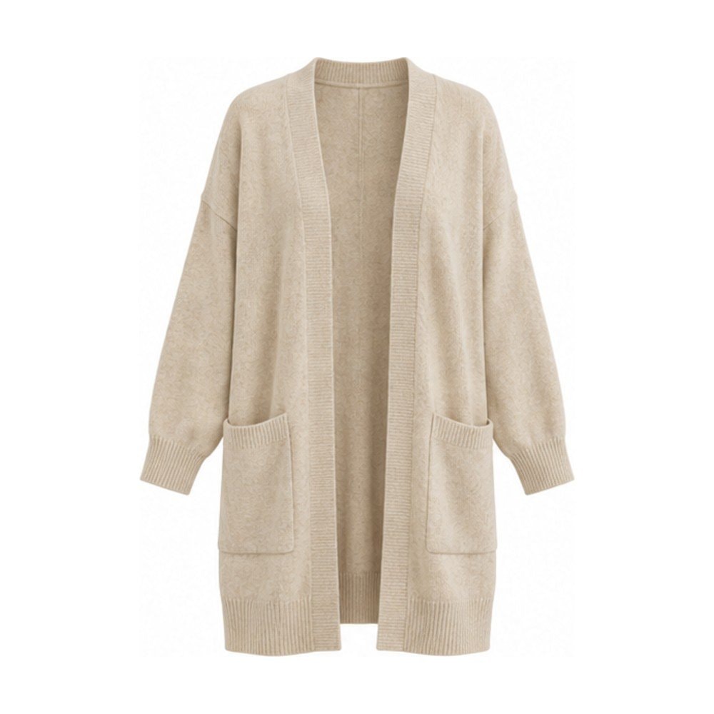 Longline Open-Front Cardigan