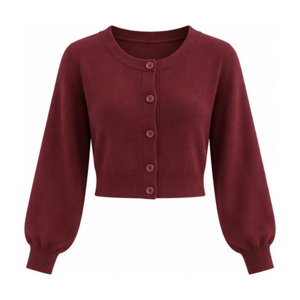 Cropped Button Cardigan